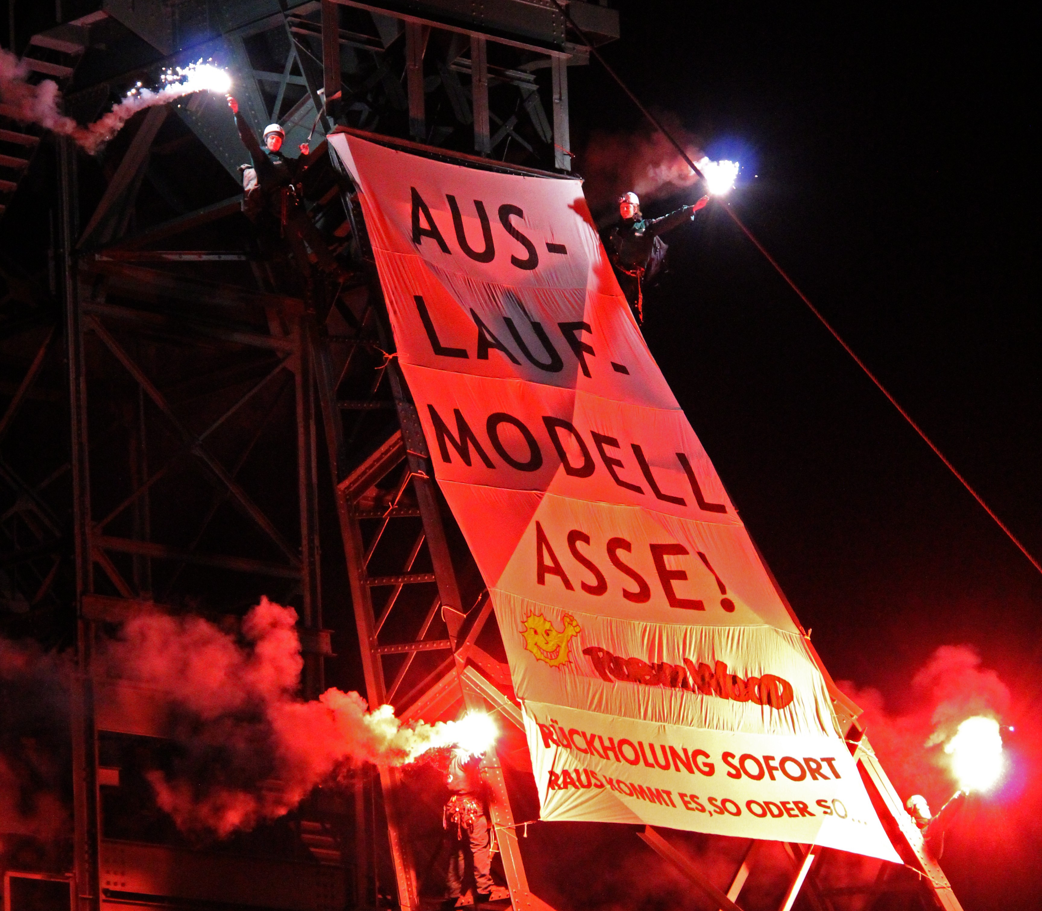 Protest gegen das marode Atomlager Asse, Silvester 2011
