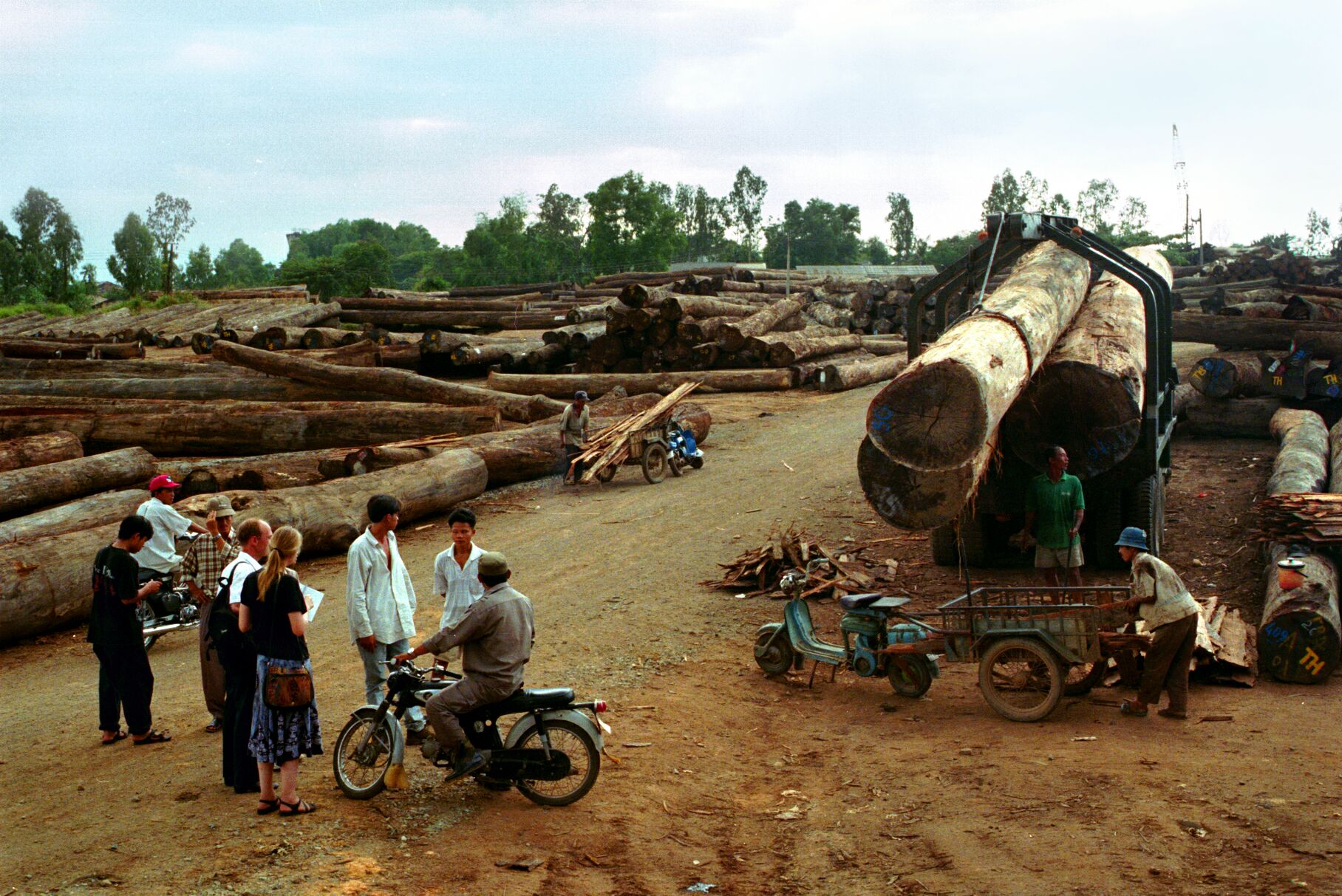 Recherche vor Ort: Holzverladeplatz in Indonesien