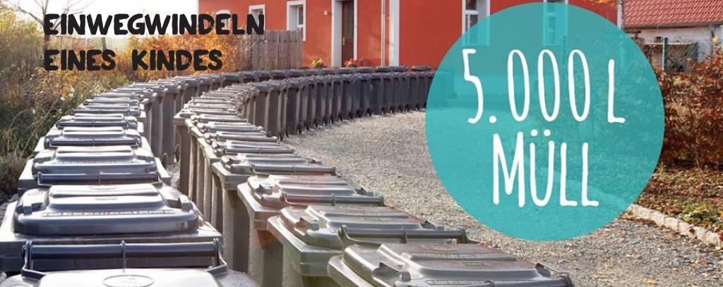 Einwegwindeln eines Kindes: 5.000L MÜLL(Foto: Foxies Family GmbH / Foxy Baby) Einwegwindeln eines Kindes: 5.000L MÜLL