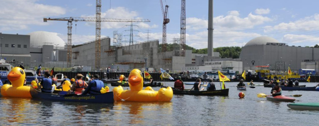 Anti-Atom-Demo & Flussaktionstag auf und an dem Neckar am 21.5.2017 (Foto: Daniel Schöngart/ ROBIN WOOD) Anti-Atom-Demo & Flussaktionstag auf und an dem Neckar am 21.5.2017