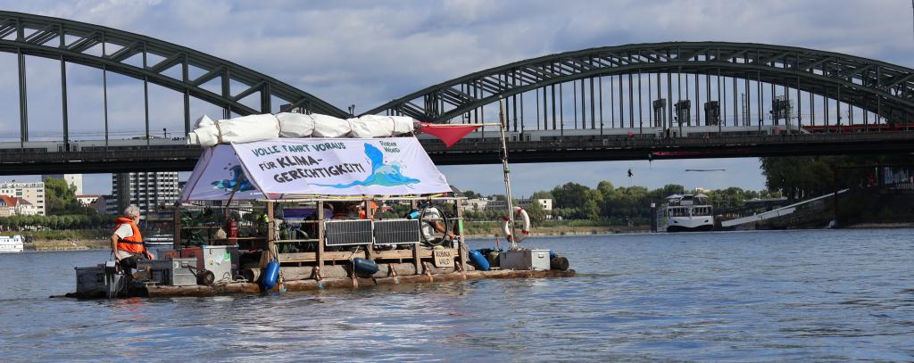 Floßtour 2025, Aktion in Köln für eine sozial-ökologische Transformation