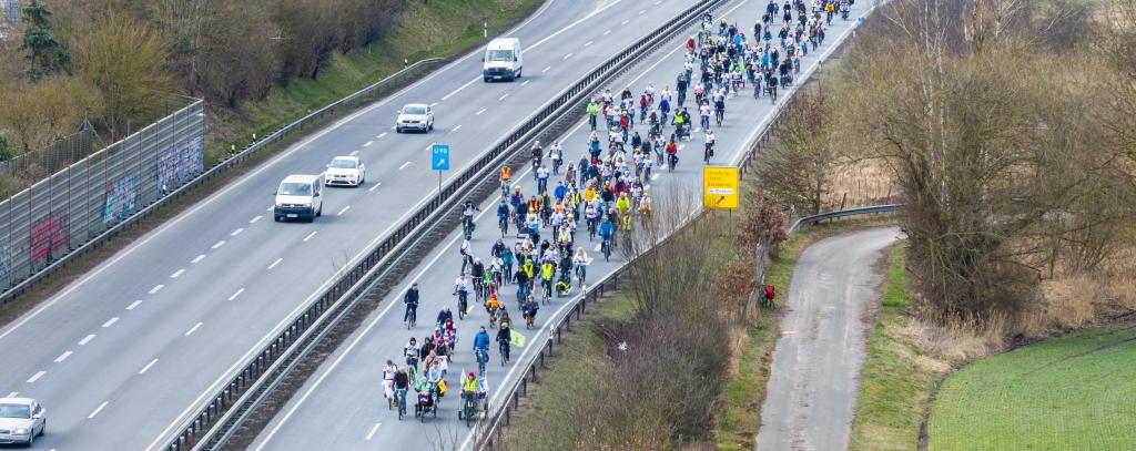 Malte Hübner Fahrraddemo A39 Ostumgehung