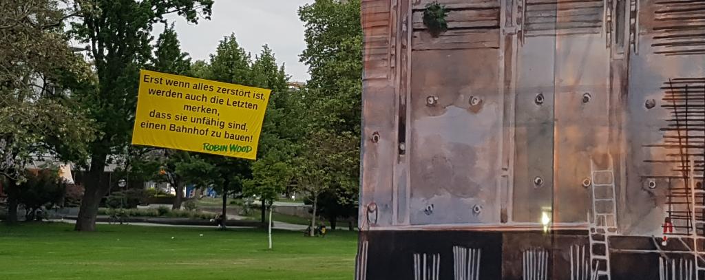 S21-Protestaktion in Stuttgart, 16.5.19 (Foto: ROBIN WOOD)
