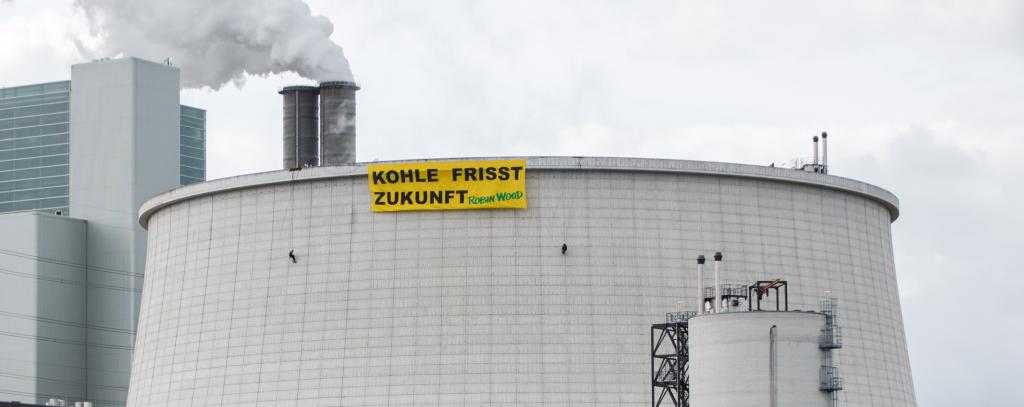 Aktionsfoto Kohlekraftwerk Moorburg