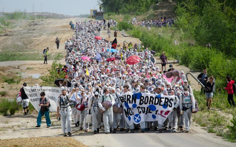 "Ende Gelände"-Proteste im Lausitzer Kohlerevier im Mai 2016