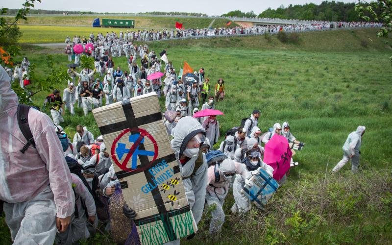 "Ende Gelände"-Proteste im Lausitzer Kohlerevier im Mai 2016