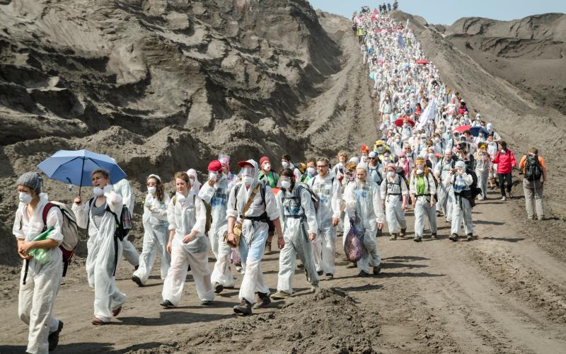 "Ende Gelände"-Proteste im Lausitzer Kohlerevier im Mai 2016