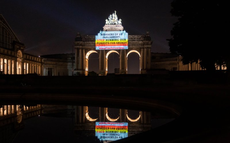 Comite Schone Lucht Auch der Triumphbogen in Brüssel wurde mit unserer Projektion gespielt.
