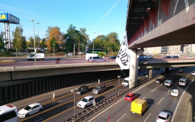 Aktion A100 Berlin aus Sicht der Kletter*innen