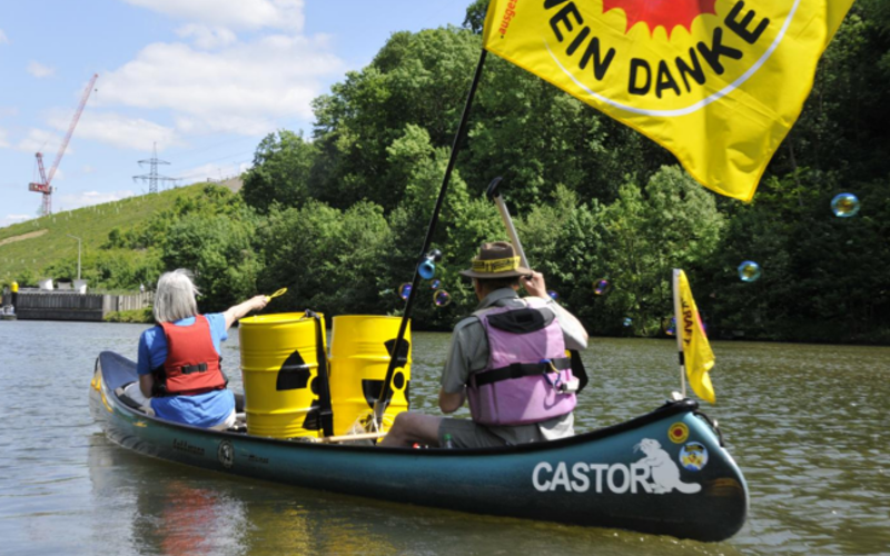 Anti-Atom-Demo & Flussaktionstag auf und an dem Neckar am 21.5.2017 (Foto: Daniel Schöngart/ ROBIN WOOD) Anti-Atom-Demo & Flussaktionstag auf und an dem Neckar am 21.5.2017