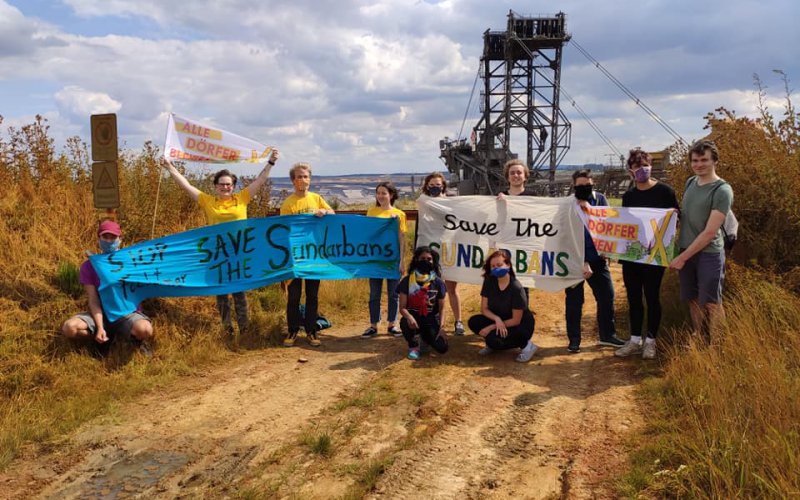 Solidaritäts Aktion im Rheinischen Braunkohlerevier