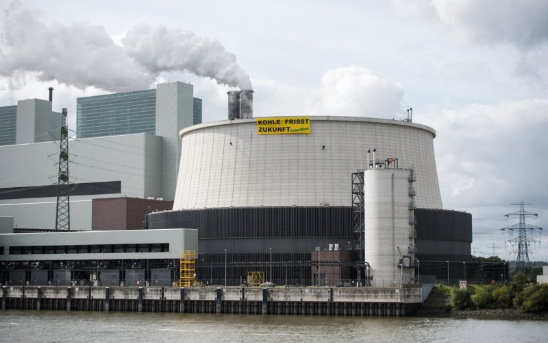 Pay Numrich / ROBIN WOOD Banneraktion am Kohlekraftwerk Moorburg, 19.9.2019