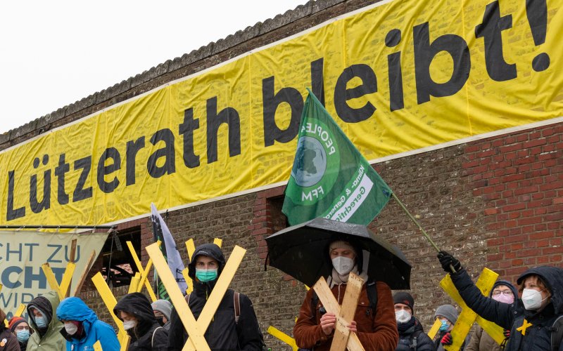 Protestaktion für Lützerath